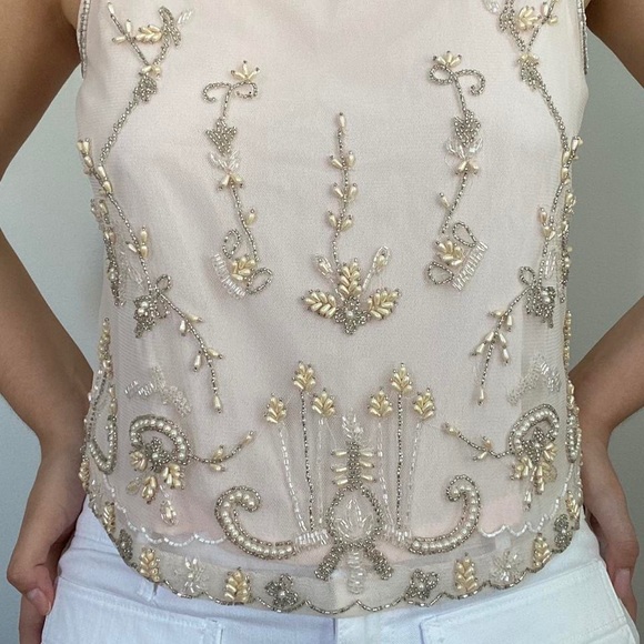 🌷 F21 Beaded Detail Top - Picture 1 of 6